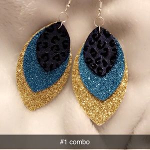 Handmade leather earrings Combo #1